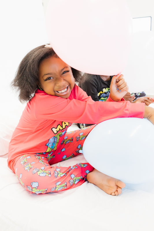 Kids Cozy Night Set-Pink