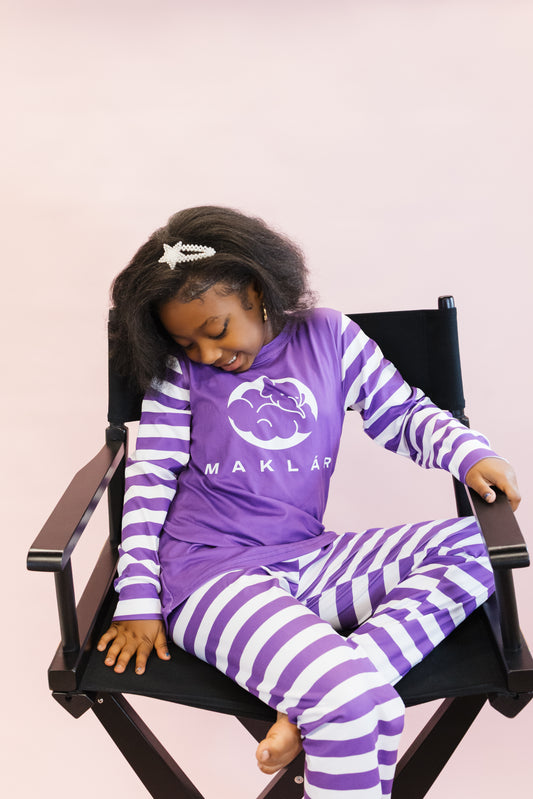 Kids Cloud Nine Pajamas-Purple