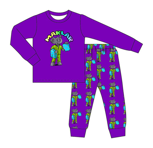 Kids Cozy Night Set-Purple