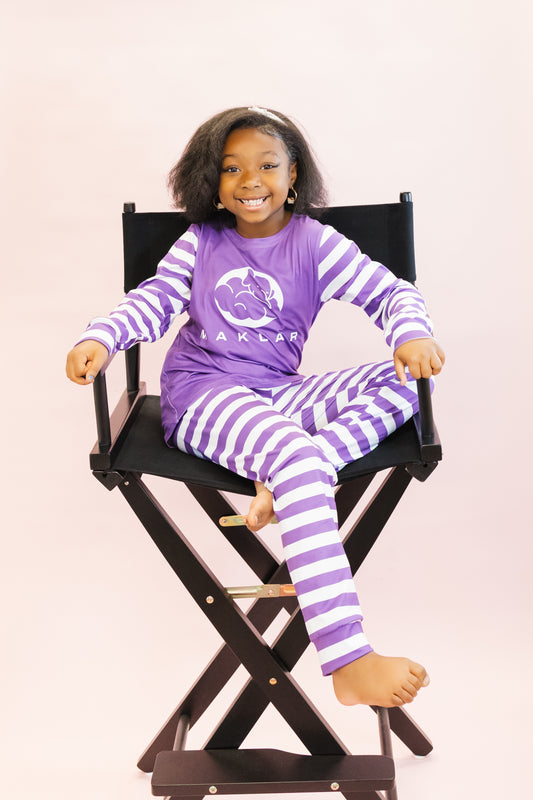 Kids Cloud Nine Pajamas-Purple